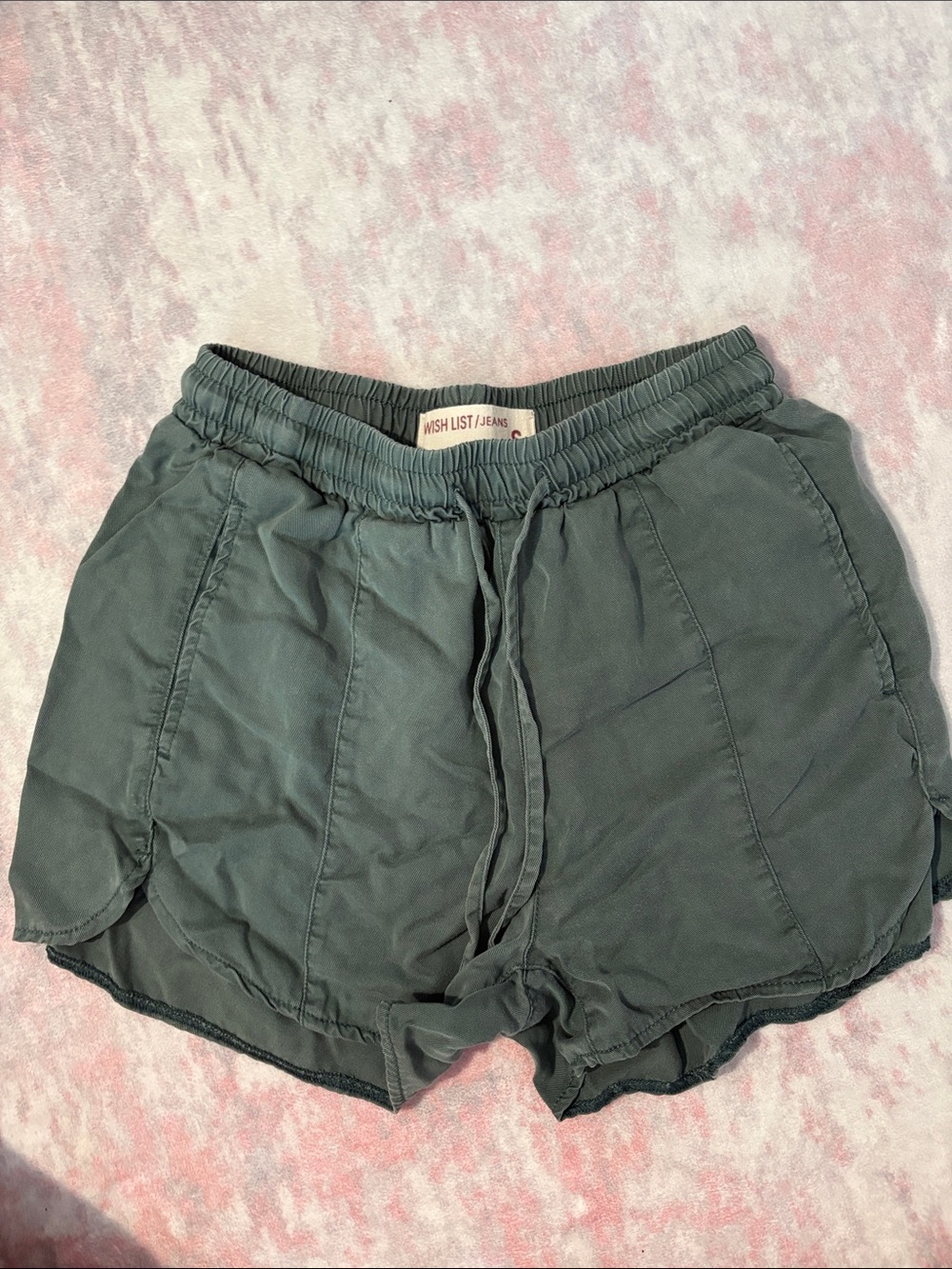 SO Olive Green Athletic Drawstring Shorts